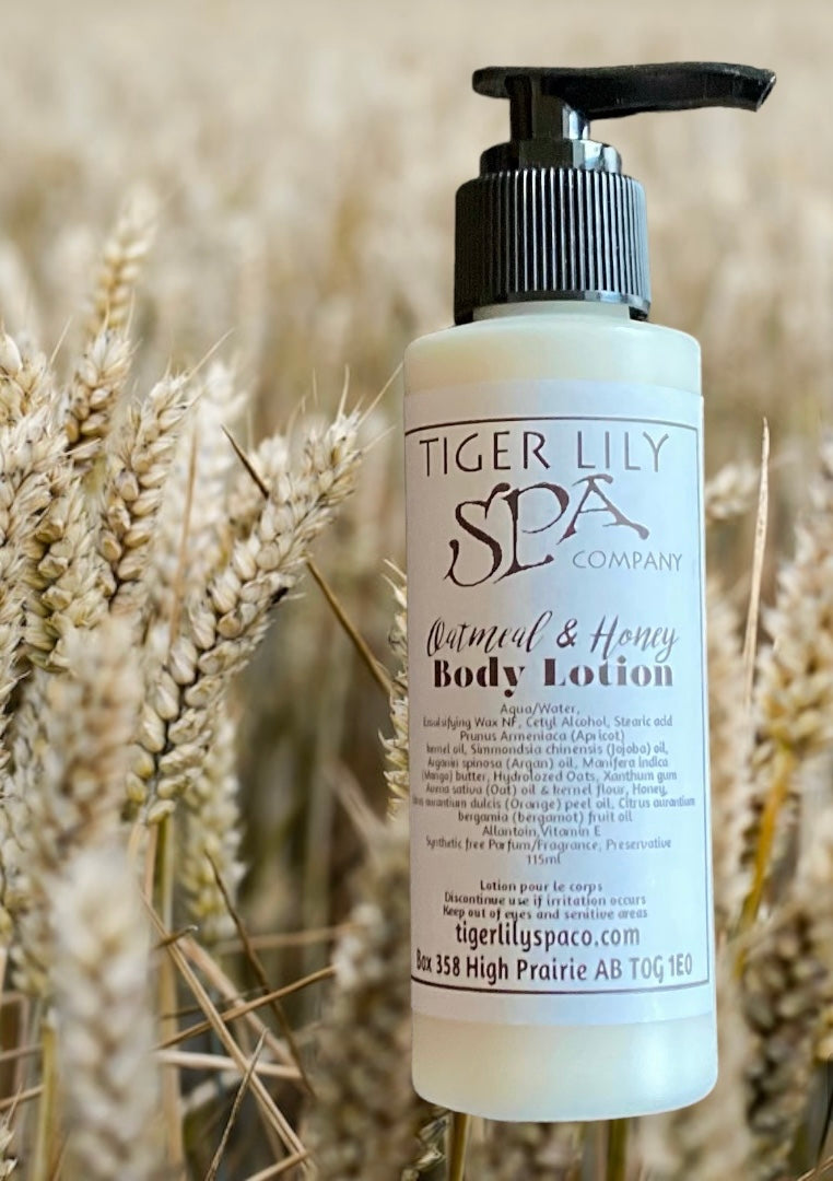 tiger lily oil Oatmeal & Honey Body Lotion – Tiger Lily Spa Company